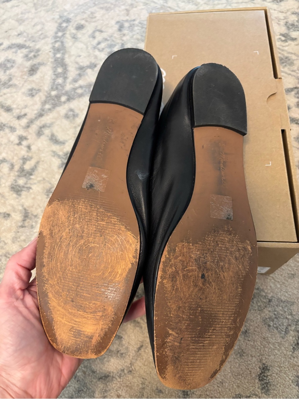 Madewell Greta Black Mary Jane Leather Flats - Picture 2 of 4